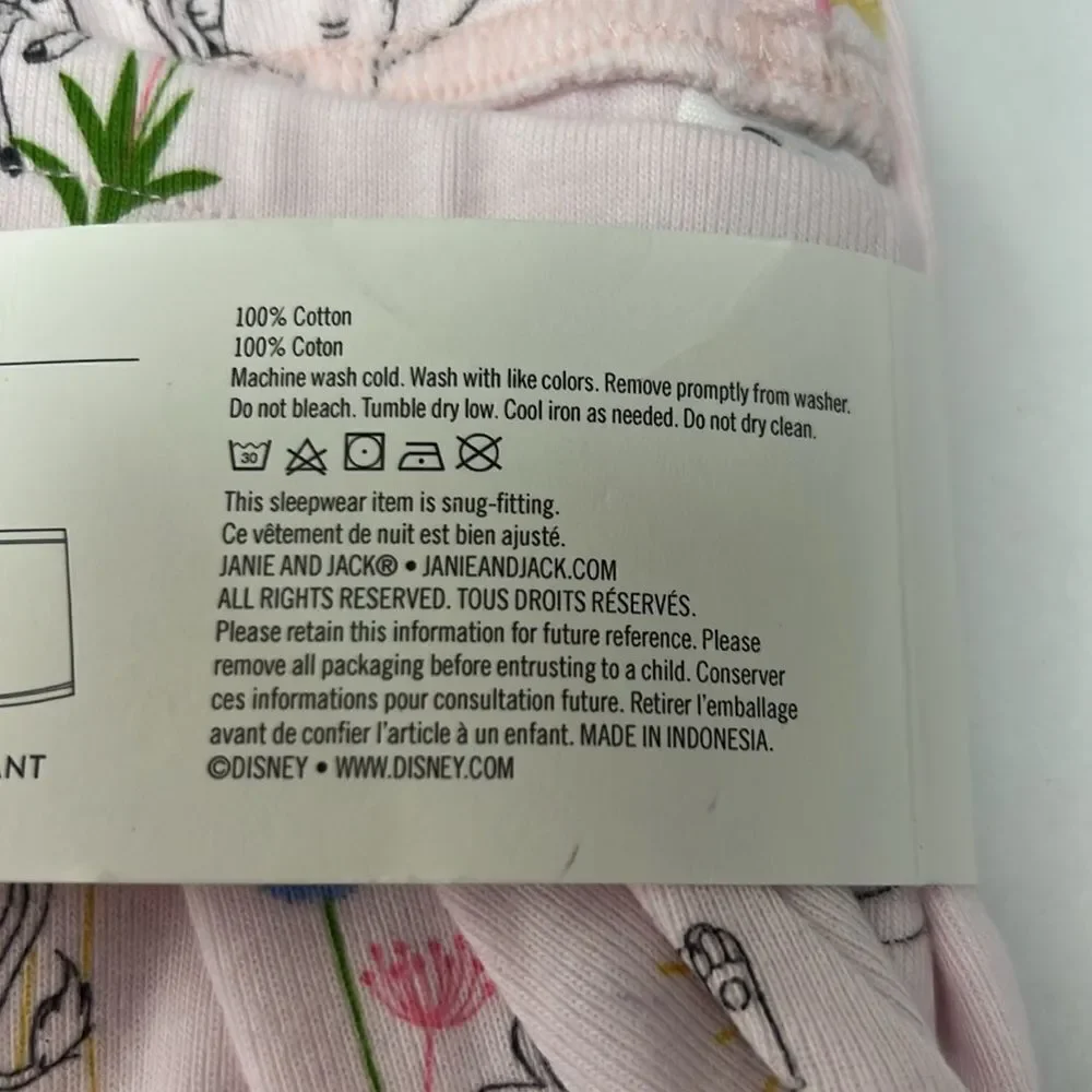 Janie and Jack 100049410 Pink Good Night Short Pajama Disney Friends NWT 2T